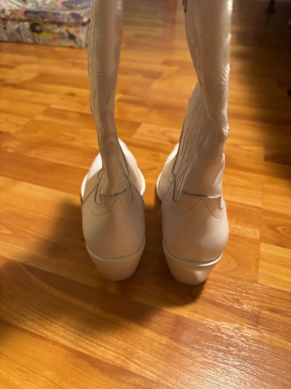 Jeffery Campbell white Dagget cowboy boot size 9 NEW - Picture 6 of 7